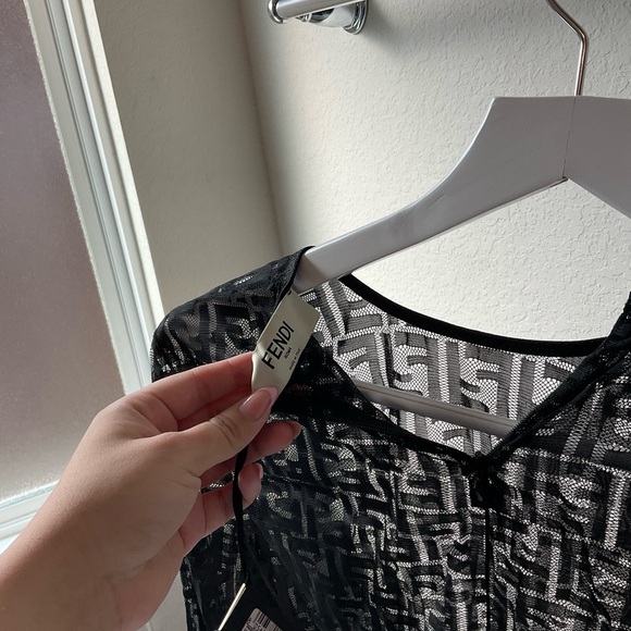 Fendi Black Lace Bodysuit Body black medium - Picture 4 of 5